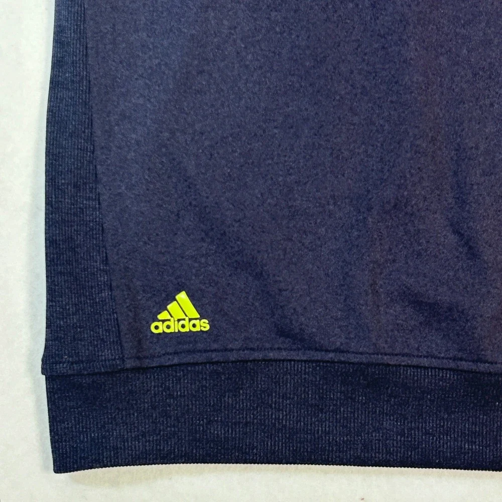 Adidas Golf Pullover Vest Mens L‎ Quarter Zip Performance Layer Navy Blue Large